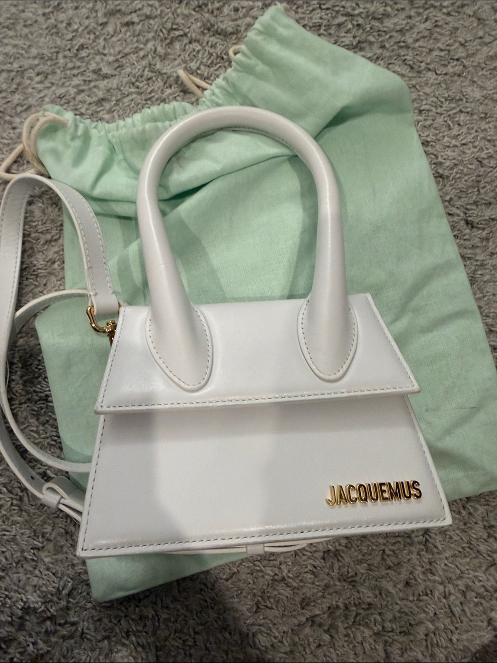 Jacquemus White Mini Top-Handle Le Chiquito-Style Bag